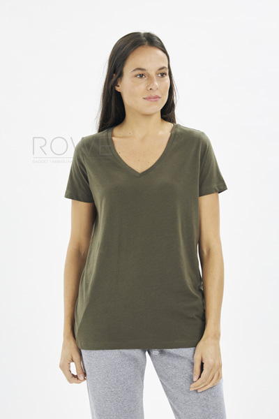 Organic Women Maglia C/V M/C 100% Cot. 140 gr/m2 White XS