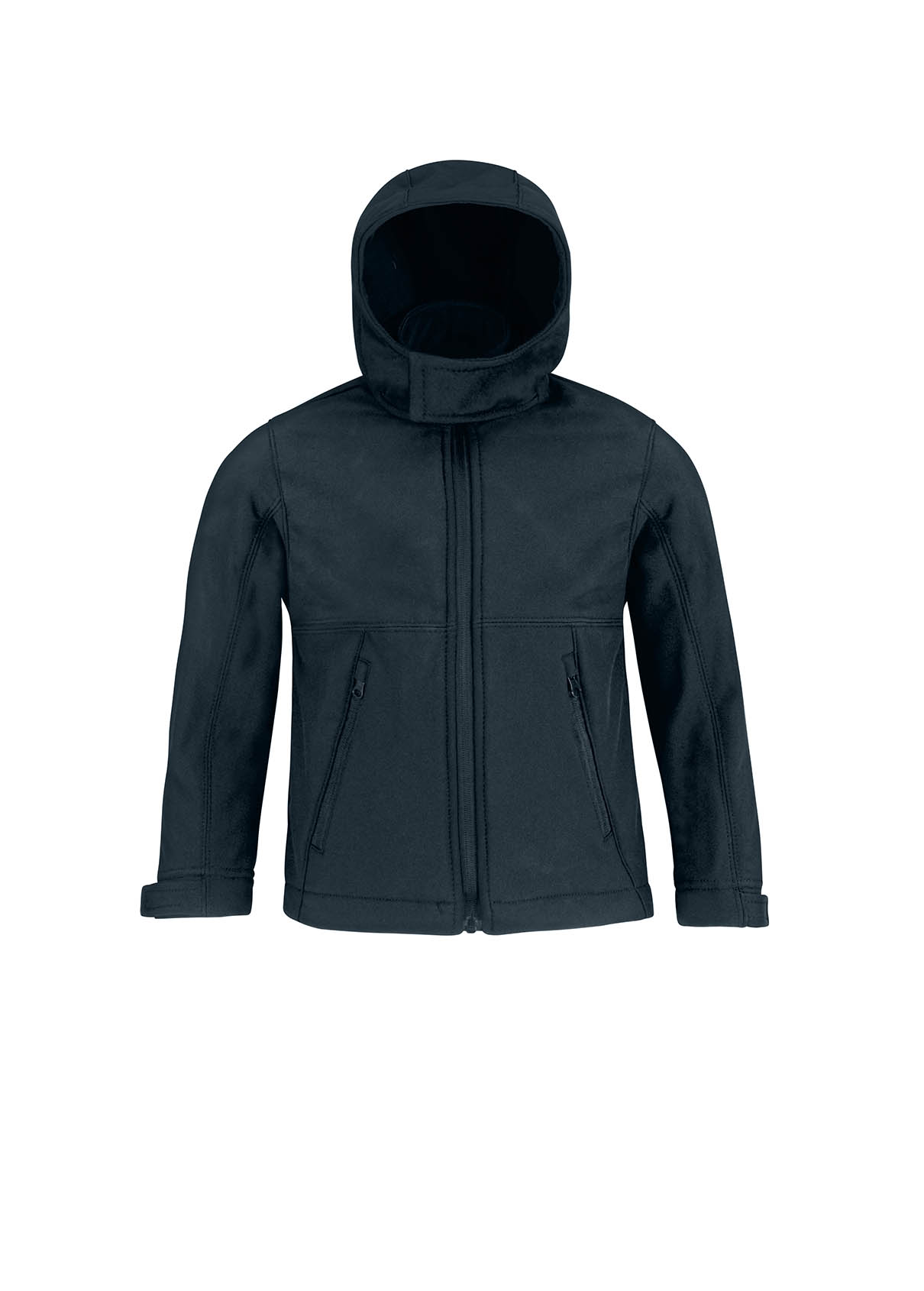 Hooded Softshell Jacket Bambino 94/6% Pol/Ela Black S 5/6 anni