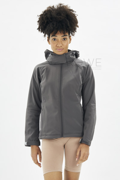 Hooded Soft Shell Women Jacket 94/6% Pol/Ela 340gr White XS STK