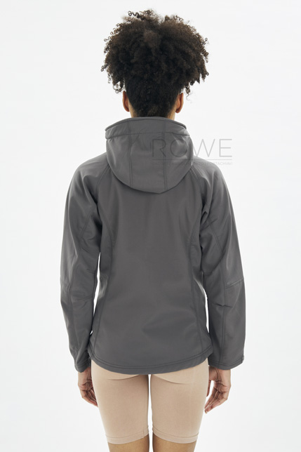 Hooded Soft Shell Women Jacket 94/6% Pol/Ela 340gr White XS STK