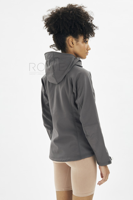 Hooded Soft Shell Women Jacket 94/6% Pol/Ela 340gr White XS STK