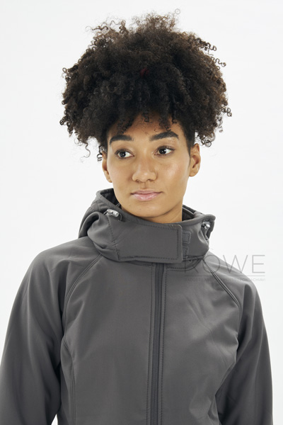 Hooded Soft Shell Women Jacket 94/6% Pol/Ela 340gr White XS STK