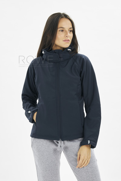 Hooded Soft Shell Women Jacket 94/6% Pol/Ela 340gr White XS STK