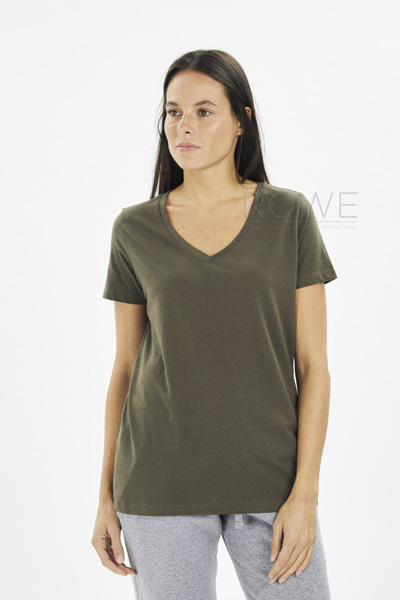 Organic Women Maglia C/V M/C 100% Cot. 140 gr/m2 White XS