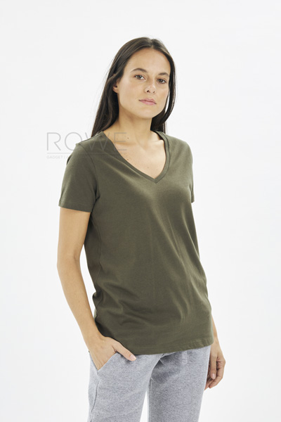 Organic Women Maglia C/V M/C 100% Cot. 140 gr/m2 White XS