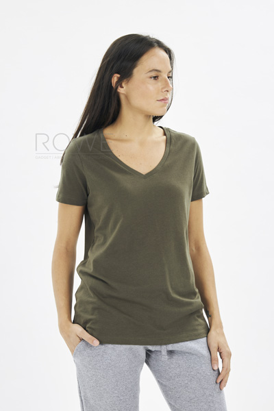 Organic Women Maglia C/V M/C 100% Cot. 140 gr/m2 White XS