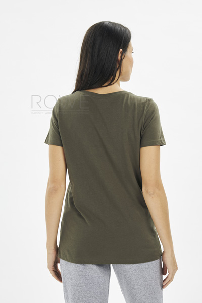 Organic Women Maglia C/V M/C 100% Cot. 140 gr/m2 White XS