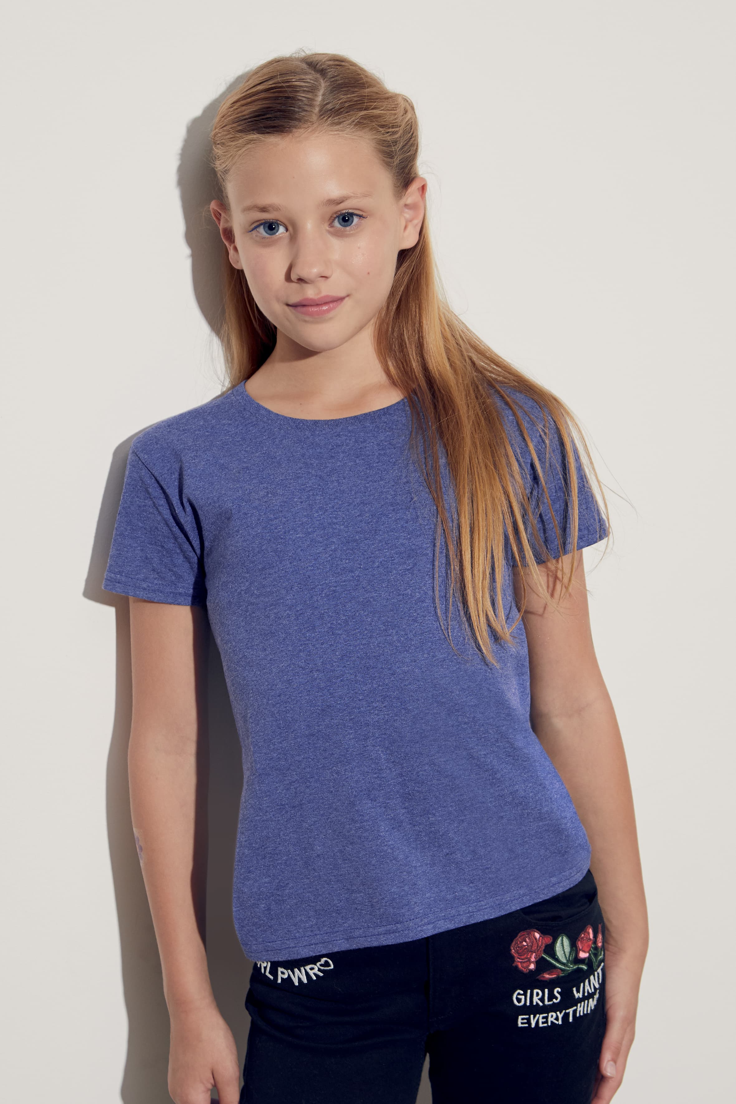 Iconic 150 T Bambina Maglia G/C M/C 100% Cot 150 g Bianco S 3/4 anni