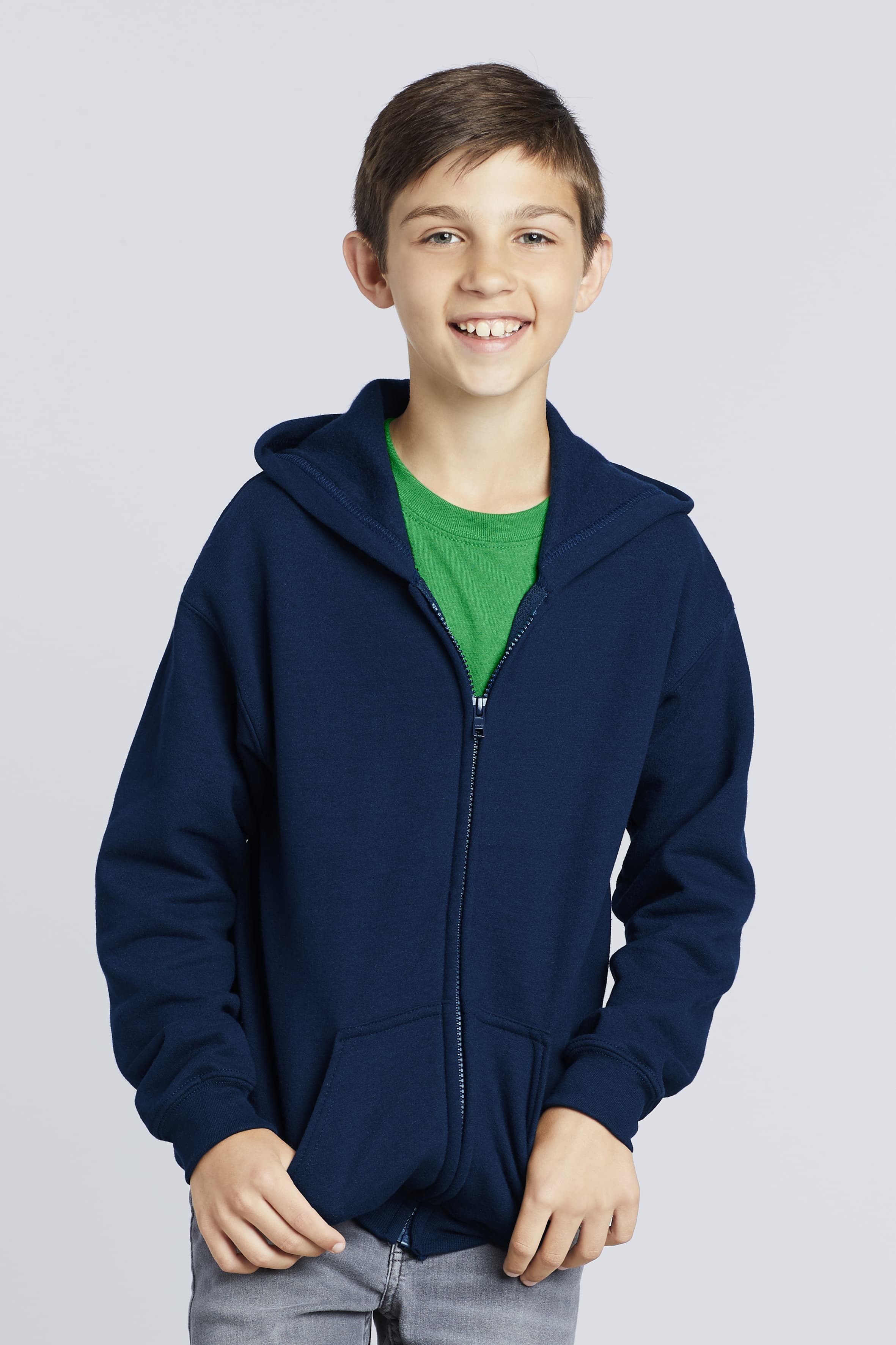 Felpa Bambino Capp. F/Zip 50/50% Cot/Pol 270 gr/m2 Light Pink XS 3/4 anni STK