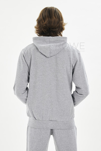 Felpa F/Terry Capp/Zip 70/30% Cot/Pol 240 gr/m2 Nero S