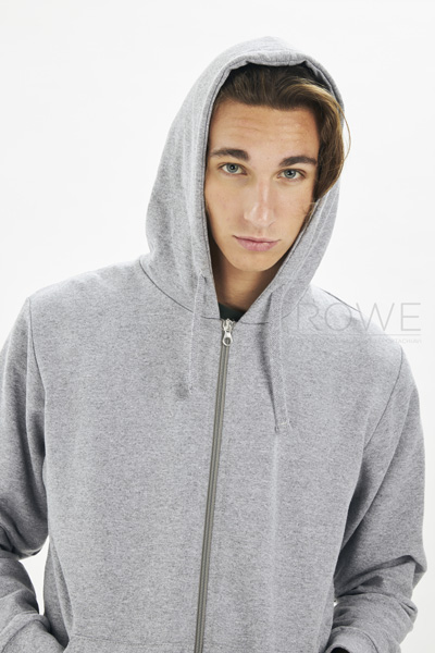 Felpa F/Terry Capp/Zip 70/30% Cot/Pol 240 gr/m2 Nero S