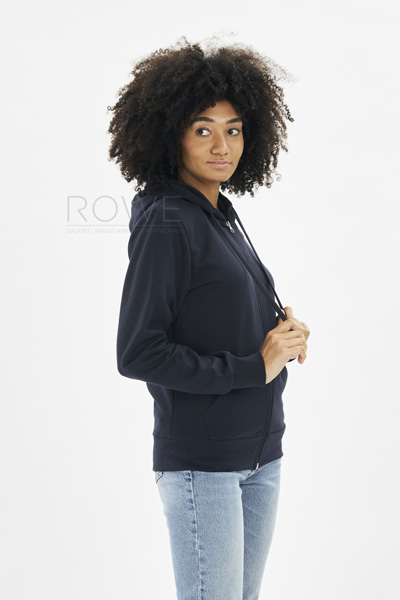 Felpa F/Terry Donna Capp/Zip 70/30% Cot/Pol 240 gr Nero S