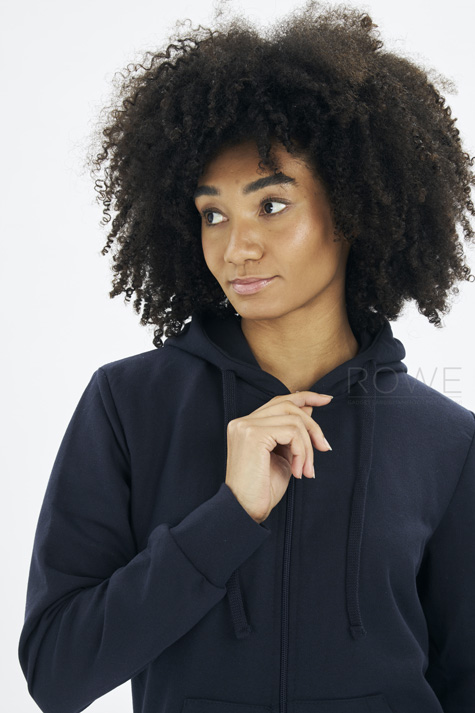 Felpa F/Terry Donna Capp/Zip 70/30% Cot/Pol 240 gr Nero S