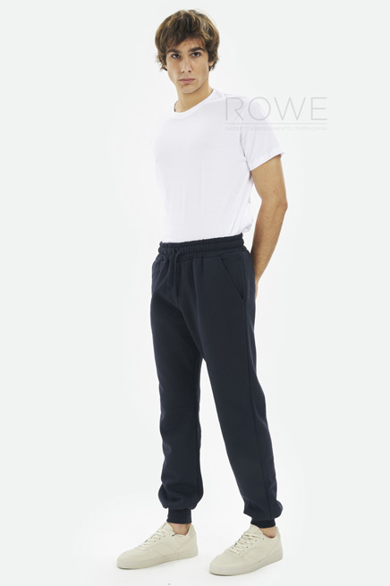 Pantalone Fit Felpato 70/30% Cot/Pol 280 gr/m2 Nero XS