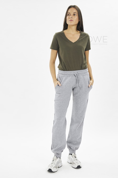 Pantalone Felpato Donna 70/30% Cot/Pol 280 gr/m2 Nero S