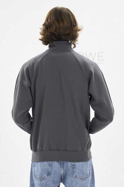 Felpa Jacket Zip Lunga 70/30% Cot/Pol 280 gr/m2 Nero XS