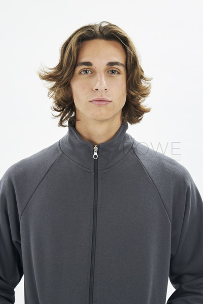 Felpa Jacket Zip Lunga 70/30% Cot/Pol 280 gr/m2 Nero XS