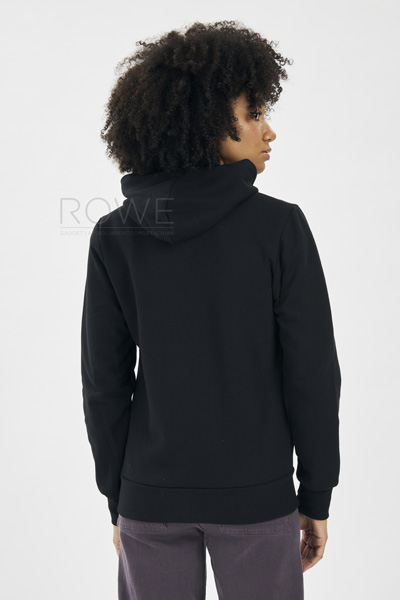 Felpa Donna Cappuccio Zip 70/30% Cot/Pol 280 gr/m2 Nero XS STK