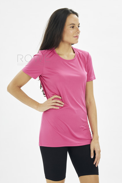 Active Sports-T Maglia Donna G/C M/C 100% Pol.140g Blue Midnight XS 