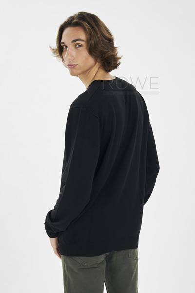 Jumper Pullover C/V 50/50% Cot/Acr Black S