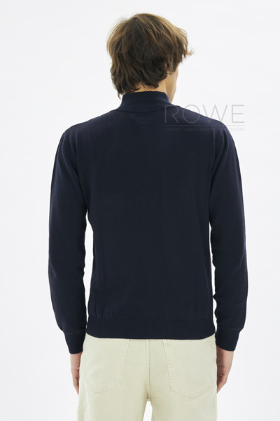 Jumper Pullover C/Zip 50/50% Cot/Acr Black S