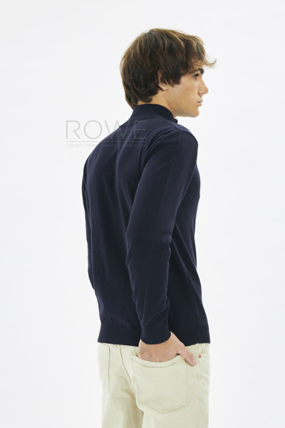 Jumper Pullover C/Zip 50/50% Cot/Acr Black S