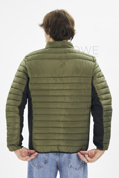 Boston Contrast Piumino Leggero 100% Pol. Brick Red/Black S