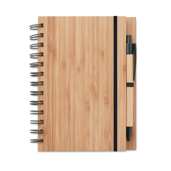 Notebook in bamboo con penna