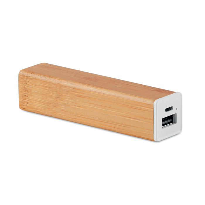 Power bank in bamboo