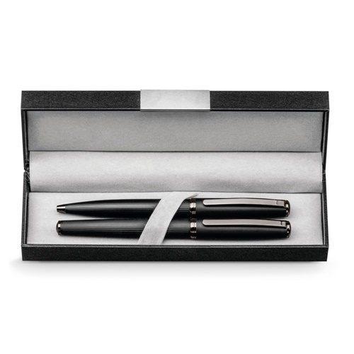 IMPERIO. Set con penna roller e penna a sfera in metallo