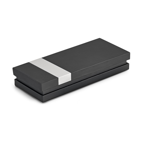 MOON. Penna roller in metallo e similpelle