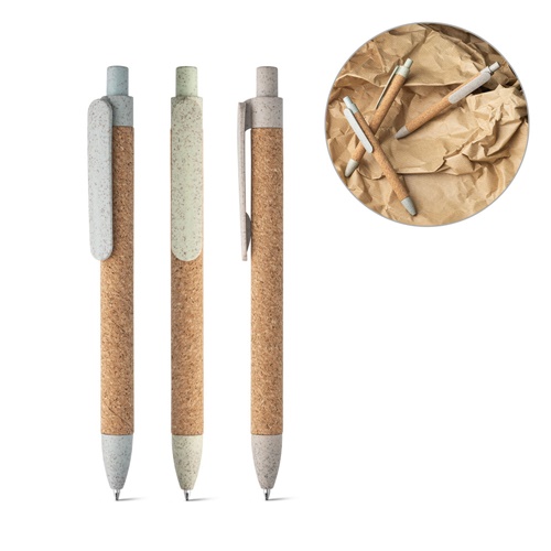 GOYA. Penna a sfera in sughero e Fibra di paglia di grano